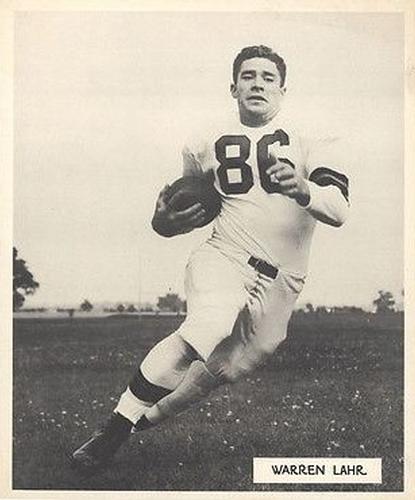 1950 Cleveland Browns Picture Pack #NNO Warren Lahr Front
