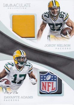 2017 Panini Immaculate Collection - Dual Jerseys Tags #DU-24 Davante Adams / Jordy Nelson Front