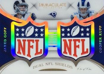 2017 Panini Immaculate Collection - Dual NFL Shields #DS-GK Cooper Kupp / Jared Goff Front
