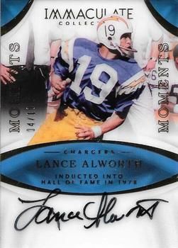 2017 Panini Immaculate Collection - Moments Autographs #LA-2 Lance Alworth Front