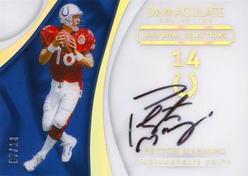 2017 Panini Immaculate Collection - Pro Bowl Selections Signatures #PB-PM Peyton Manning Front