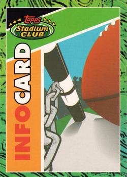 1993 Stadium Club - Info Cards #NNO Info Card: First Day Production Cards Front