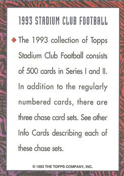 1993 Stadium Club - Info Cards #NNO Info Card: 1993 Stadium Club Football Back