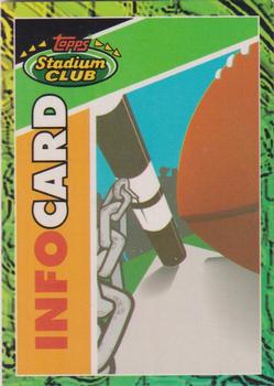 1993 Stadium Club - Info Cards #NNO Info Card: First Day Production Cards Front