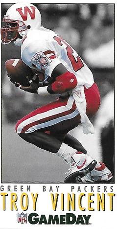 1992 GameDay - Draft Day Collectibles Promos #1 Troy Vincent Front