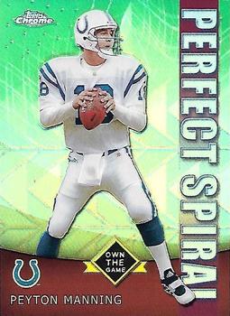 2001 Topps Chrome - Own The Game Refractor #PS2 Peyton Manning Front