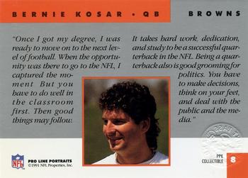 1991 Pro Line Portraits - Punt, Pass and Kick #8 Bernie Kosar Back
