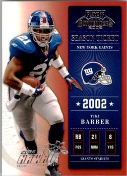 2002 Playoff Contenders - Hawaii 2003 #57 Tiki Barber Front