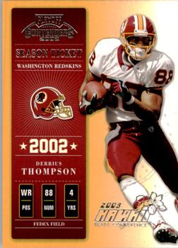 2002 Playoff Contenders - Hawaii 2003 #62 Derrius Thompson Front