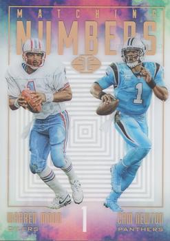 2017 Panini Illusions - Matching Numbers #MN-1 Cam Newton / Warren Moon Front