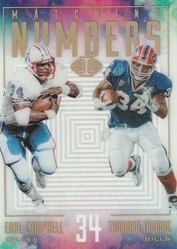 2017 Panini Illusions - Matching Numbers #MN-6 Earl Campbell / Thurman Thomas Front
