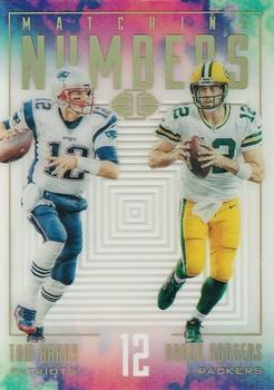2017 Panini Illusions - Matching Numbers #MN-12 Aaron Rodgers / Tom Brady Front