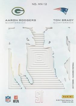 2017 Panini Illusions - Matching Numbers #MN-12 Aaron Rodgers / Tom Brady Back