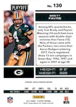 2017 Panini Playoff - 2nd Down #130 Brett Favre Back