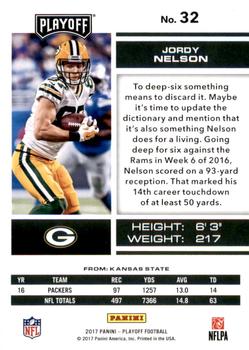 2017 Panini Playoff - 3rd Down #32 Jordy Nelson Back