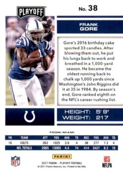 2017 Panini Playoff - 3rd Down #38 Frank Gore Back