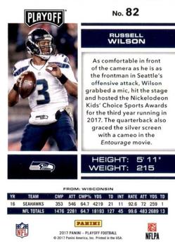 2017 Panini Playoff - 3rd Down #82 Russell Wilson Back