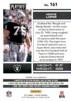 2017 Panini Playoff - 3rd Down #161 Howie Long Back