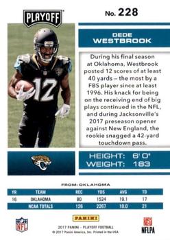 2017 Panini Playoff - 4th Down #228 Dede Westbrook Back