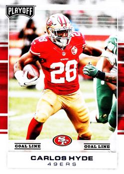 2017 Panini Playoff - Goal Line #79 Carlos Hyde Front