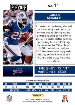 2017 Panini Playoff - Red Zone #11 LeSean McCoy Back