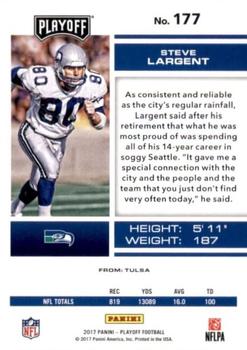 2017 Panini Playoff - Red Zone #177 Steve Largent Back
