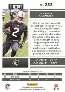 2017 Panini Playoff - Red Zone #253 Gareon Conley Back