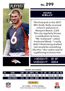 2017 Panini Playoff - Red Zone #299 Chad Kelly Back