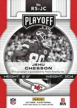 2017 Panini Playoff - Rookie Signatures Hail Mary #RS-JC Jehu Chesson Back