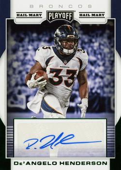 2017 Panini Playoff - Rookie Signatures Hail Mary #RS-DH De'Angelo Henderson Front