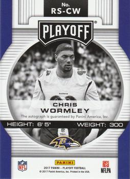 2017 Panini Playoff - Rookie Signatures Hail Mary #RS-CW Chris Wormley Back