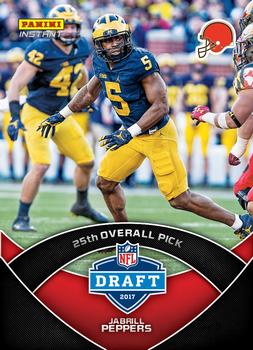 2017 Panini Instant NFL - NFL Draft #DP25 Jabrill Peppers Front