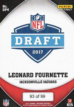 2017 Panini Instant NFL - NFL Draft Purple #DP4 Leonard Fournette Back