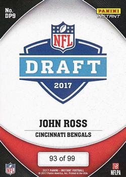 2017 Panini Instant NFL - NFL Draft Purple #DP9 John Ross Back