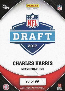 2017 Panini Instant NFL - NFL Draft Purple #DP22 Charles Harris Back