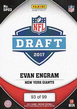 2017 Panini Instant NFL - NFL Draft Purple #DP23 Evan Engram Back