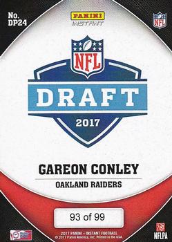 2017 Panini Instant NFL - NFL Draft Purple #DP24 Gareon Conley Back
