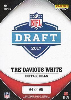 2017 Panini Instant NFL - NFL Draft Purple #DP27 Tre’Davious White Back