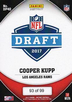 2017 Panini Instant NFL - NFL Draft Purple #DP40 Cooper Kupp Back