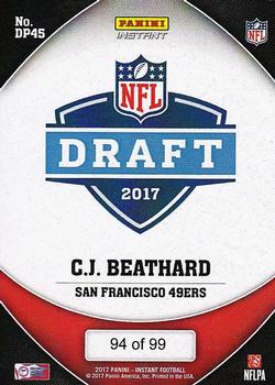 2017 Panini Instant NFL - NFL Draft Purple #DP45 C.J. Beathard Back