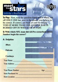 1996 Upper Deck - Meet the Stars Trivia Challenge #12 Meet the Stars Trivia Question #12 Front
