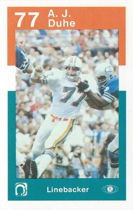 1984 Miami Dolphins Police #NNO A.J. Duhe Front