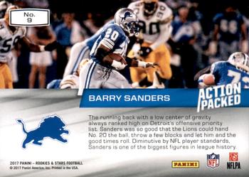 2017 Panini Rookies & Stars - Action Packed #9 Barry Sanders Back