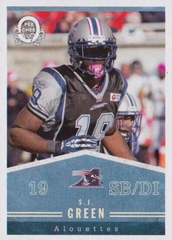 2014 Upper Deck CFL - O-Pee-Chee Blank Back #24 S.J. Green Front