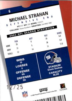2003 Playoff Contenders - 2004 Hawaii Trade Conference #6 Michael Strahan Back