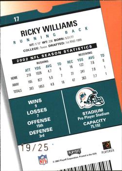 2003 Playoff Contenders - 2004 Hawaii Trade Conference #17 Ricky Williams Back