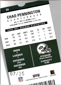 2003 Playoff Contenders - 2004 Hawaii Trade Conference #24 Chad Pennington Back