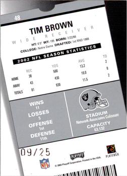 2003 Playoff Contenders - 2004 Hawaii Trade Conference #48 Tim Brown Back