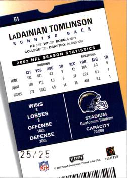 2003 Playoff Contenders - 2004 Hawaii Trade Conference #51 LaDainian Tomlinson Back