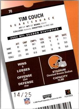 2003 Playoff Contenders - 2004 Hawaii Trade Conference #70 Tim Couch Back